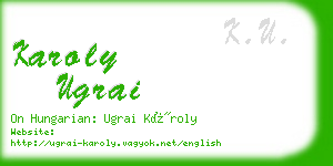 karoly ugrai business card